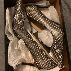 Coach Snake skin heels size 10